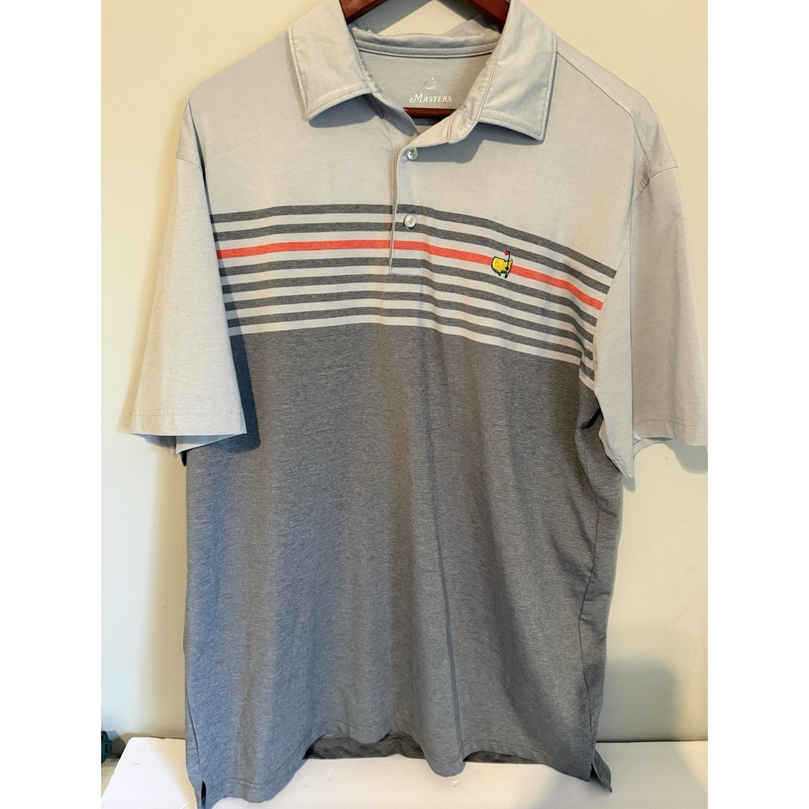 Mens Masters Golf Tournament Polo Gray Size Large